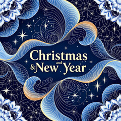Christmas and New Years Greeting Background