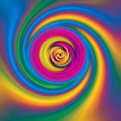Vibrant Swirl - A Colorful Abstract Vortex of Energy.
