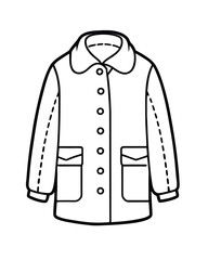  Winter Coat Line Art Vector Line Art Vector