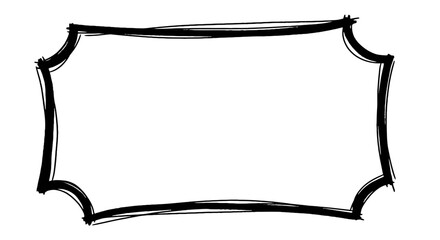 Hand drawn empty frame.