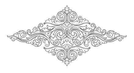 Elegant Vintage Swirls Decorative Element.