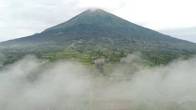 mount merapi in spring