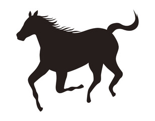 2026年 干支の午のシルエット