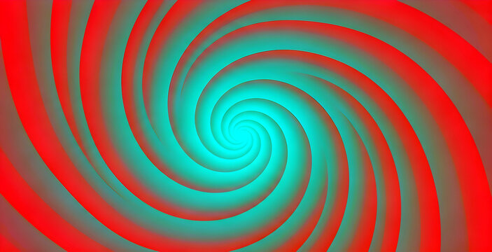 A red and green spiral background