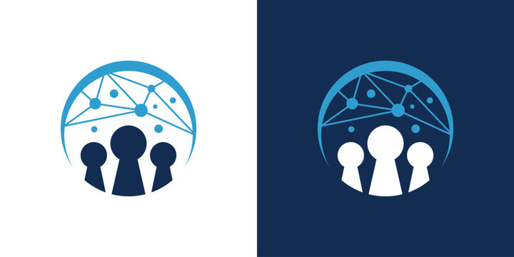 Teamwork Connect Logo , A dual-meaning design combining teamwork and connection elements, symbolizing collaboration, unity, and strong partnerships