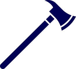 Silhouette Vector of Fire Axe. axe isolated on white. Fireman's hatchet in realistic style. Firefighters axe. Axe illustration. fireman silhouette axe. 