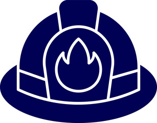 silhouette of a firefighter helmet. fire helmet, safety helmet. Fireman helmet firefighter safety gear icon with transparent background