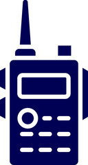 Silhouette Vector of Fireman Radio. Solid icon of walkie talkie. A portable two-way radio device for communication. Communication Device. Police Radio. 