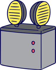 Vector of Rechargeable Emergency fog Light. Emergency fog Light vector illustration. Rechargeable Emergency fog Light. Emergency Light Vector icon