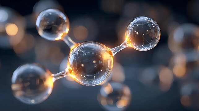 Glowing Molecular Structure with Blue Energy Connections, 3D Science Model of Molecule Network, Futuristic Chemistry and Nanotech Concept
 - Powered by Adobe