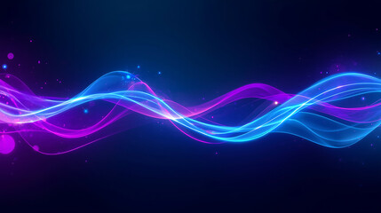 digital energy flow with neon light trails and dynamic motion in sci-fi style