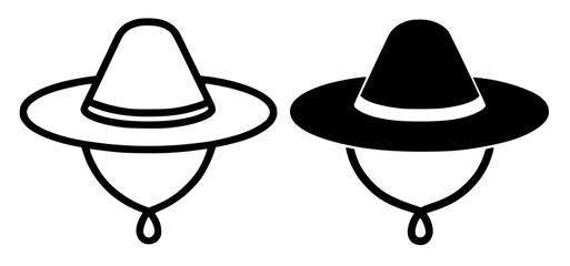 Minimalist icon, kung lao's vector, black and white, outline and silhouette