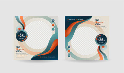 Organic Flow Wellness or Skincare Discount Social Media Template