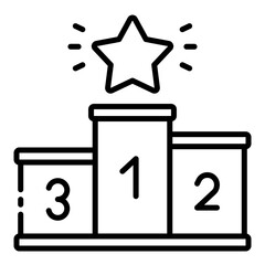 podium icon for celebrating top rank winner