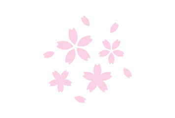 ピンクの桜の花の装飾素材