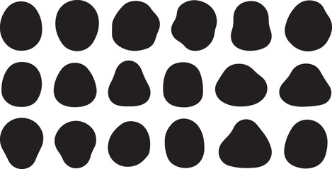 Organic Blob Shapes and Fluid Abstract Elements. Liquid, ink, and modern graphic design resources