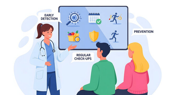 Family Embracing Child with Pink Ribbons A Symbol of Support and Awareness in a Supportive Environment