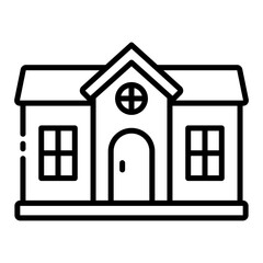 ranch house icon for suburban, property, living