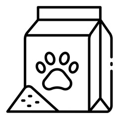 pet food icon for nutrition, meal, packaging