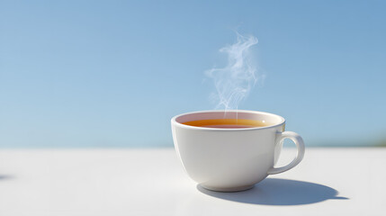hot tea cup, generation AI 
