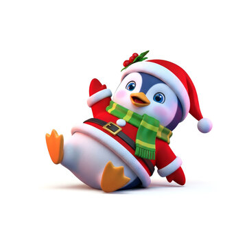 pingin santa claus with gifts