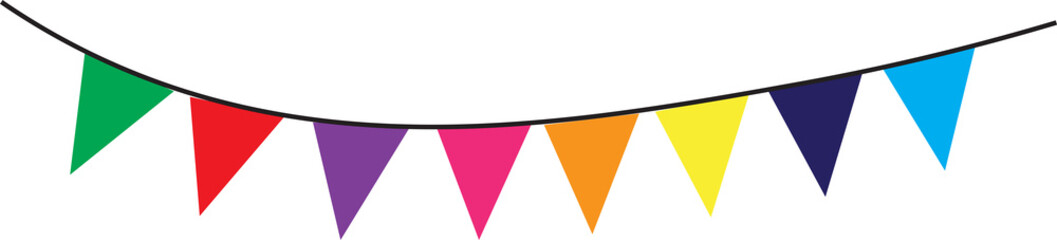 Bunting flags banner art design, best for Birthday party and carnival garland decoration accessories 

