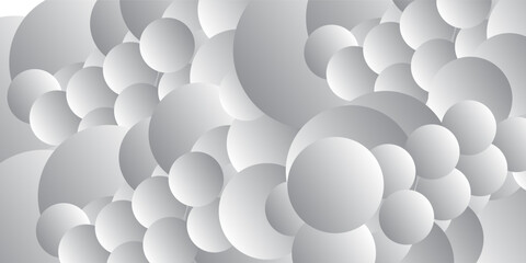 Abstract white and grey circle pattern background vector illustration