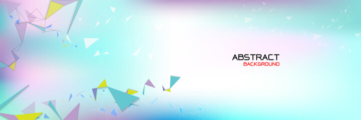 Abstract pastel gradient background with soft cyan and purple tones, geometric triangle lines, and smooth light effects. Perfect for web design, presentations, and digital media.