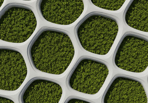 biophilic geometric nature background 