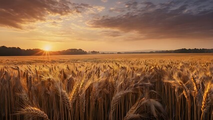 Harvest Glow Over Golden Barley