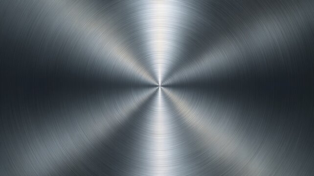 Metallic surface with concentric circles textured. AI generated