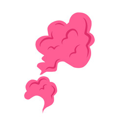 pink cartoon smoke cloud