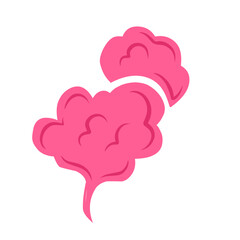 pink cartoon smoke cloud