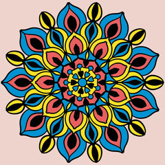 abstract floral mandala 
