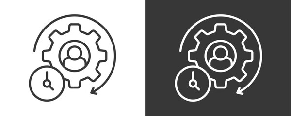 Efficiency Icon Set Vector Collection Isolated In Black And White