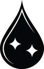 Clean sparkling water droplet icon
