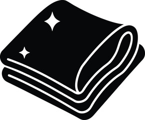 Clean folded towel icon for hygiene and laundry services