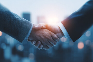 Professional Partnership and Collaboration with Modern City Overlay