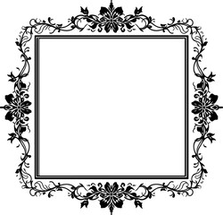 frame with floral ornament
