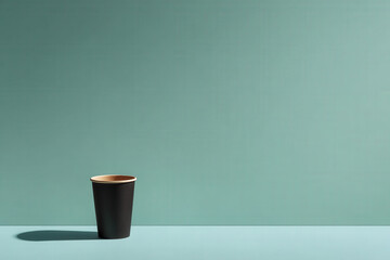 cup of coffee featuring holographic rating displayed prominently set against clean ultrabright background