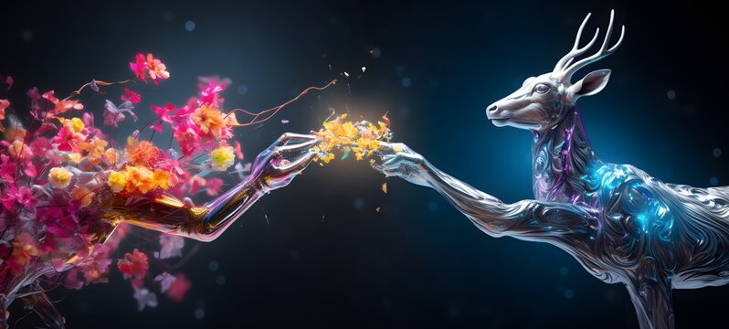 A Hades Vs Zeus , a small creature made of glass that is sitting in the palm of your hand,,generative AI