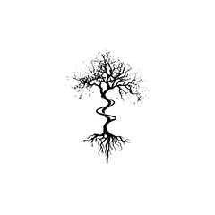 Twisted tree of life: a symbol of growth, resilience, and the winding path of our journey through life