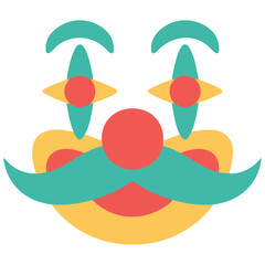 Joker clown circus character illustration isolated vector illustration on white background