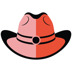 Cowboy hat western wild west theme isolated vector illustration on white background