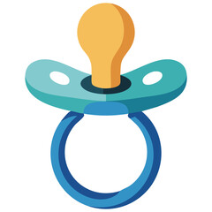 Infant boy pacifier icon vector illustration isolated on white background