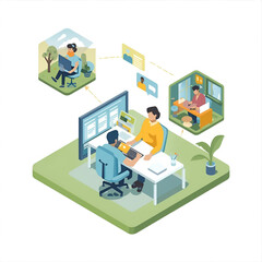 Fototapeta premium Modern Abstract Vector Illustration Set