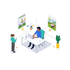 Fototapeta premium Modern Abstract Vector Illustration Set