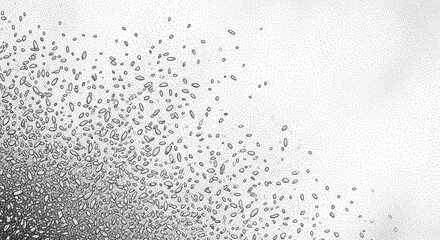 Abstract organic pattern with scattered oval shapes and stippled texture creating a dynamic, flowing background design