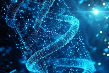 Abstract Medical Technology background Blue, Innovation Medicine concept 3D Render