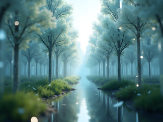 The Crystal Forest of Dawn